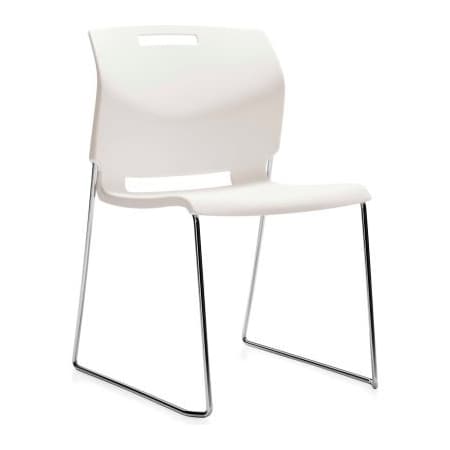 Gec Global Armless Stacking Chair - Plastic - Ivory Clouds - Popcorn Series 6711-CH-IVC